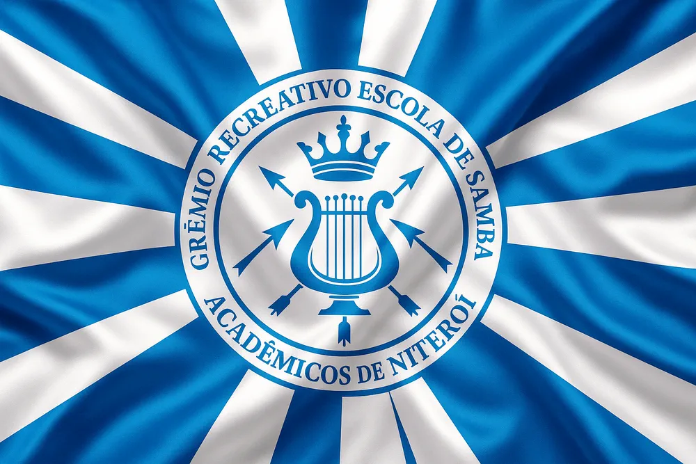 drapeau de l'école de samba academicos de niteroi