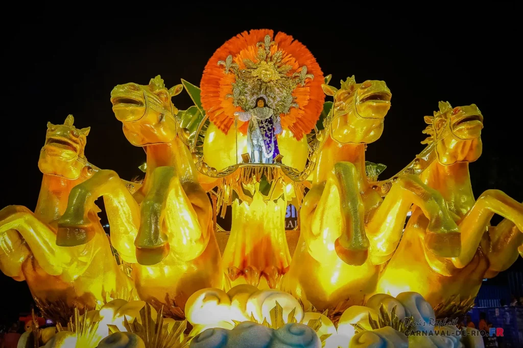 Chars carnaval de rio Louis XIV