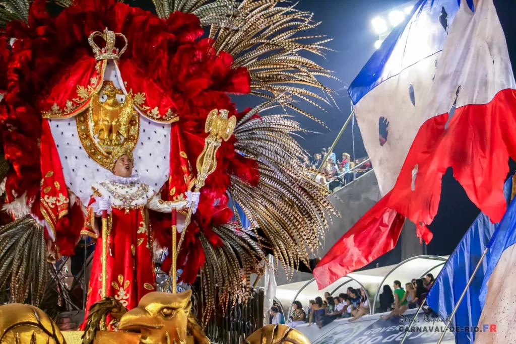 Napoleon sur un char du carnaval de rio