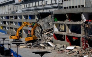 demolition d'une partie du sambodromo